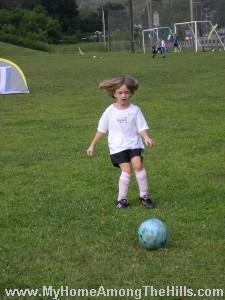 Abigail about to kick