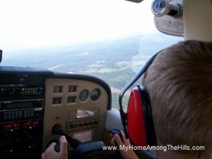 At the controls!