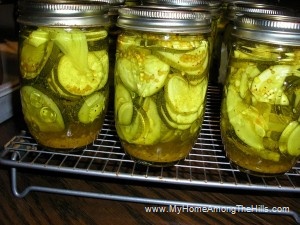 Green zucchini pickles Green zucchini pickles
