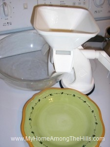 Clean tomato press