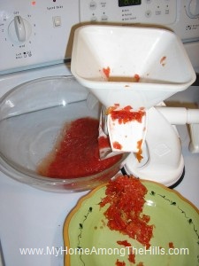 1st run tomato press