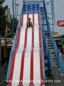 Isaac on the slide