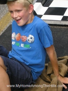 Isaac on the slide