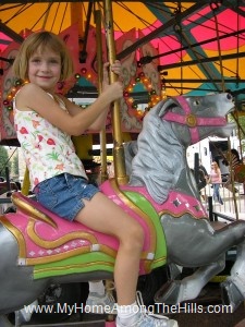 Abigail on the carousel