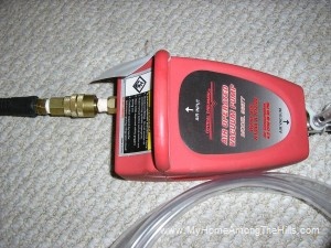 Vacuum sealing a jar with an hvac pump