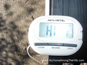 Maxed out my thermometer Maxed out my thermometer