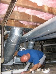 Installing insulation Installing insulation