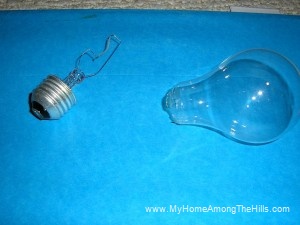 Cutting a lightbulb