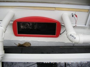 Solar furnace entry to house Solar furnace entry to house