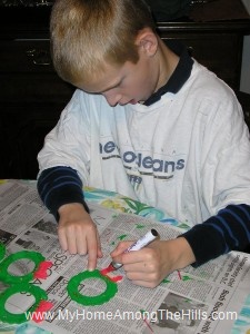 Painting Christmas ornaments! Painting Christmas ornaments!