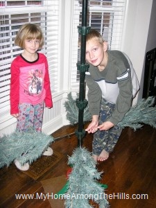 Setting up the Christmas Tree!