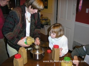 Making cinnamon applesauce ornaments! Making cinnamon applesauce ornaments