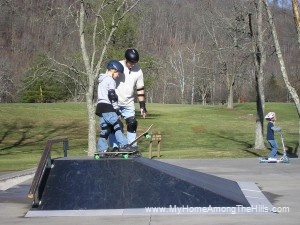 Skateboarding at Coonskin