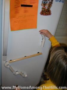Marble run on the refrigerator
