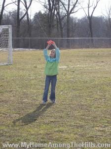 Flying a kite