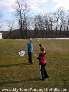 Flying a kite