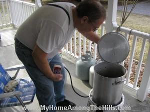 Cooking maple sap