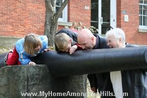 Licking the cannons in Tionesta, PA