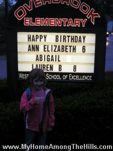 Abigail today - 6 years old!