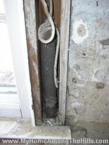 The original window - weights to offset the weight of the sash...dead space really
