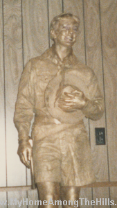 Golden boy statue