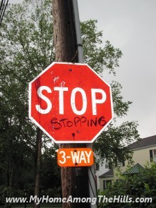 Stop sign graffiti in Charleston, WV!