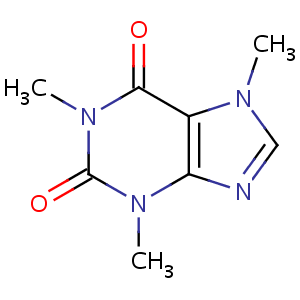caffeine molecule caffeine molecule