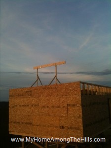 Ridge board to support rafters