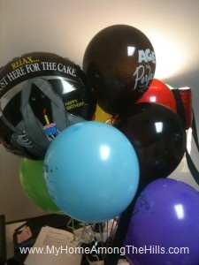 40th birthday balloons