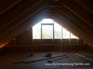 The open gable in our small cabin in WV