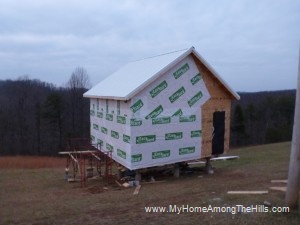 About half of the house wrap up on our small cabin in WV