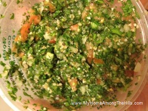 Homemade tabbouleh