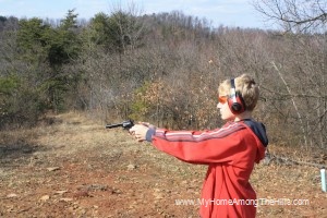 Target shooting with a single action
