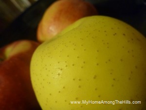 Macro picture of an apple