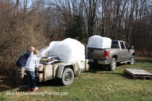 unloading pellets