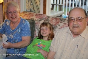 Hanging out with our aunt and uncle
