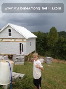Storm coming in on the cabin