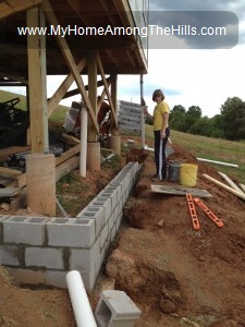 Laying block
