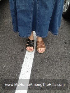 Mismatched shoes