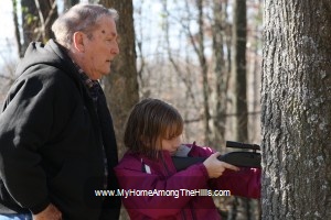 Teaching the girl to shoot