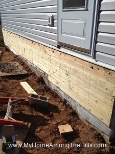 Skirting under the cabin