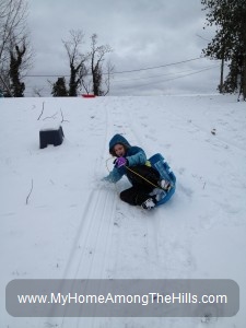 Sled riding!