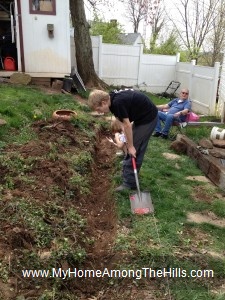 Digging a ditch