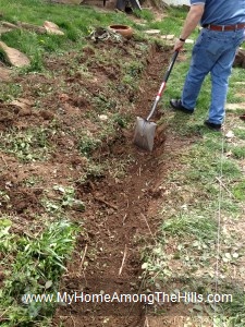 Digging a ditch