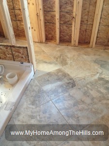 Ceramic bathroom tile